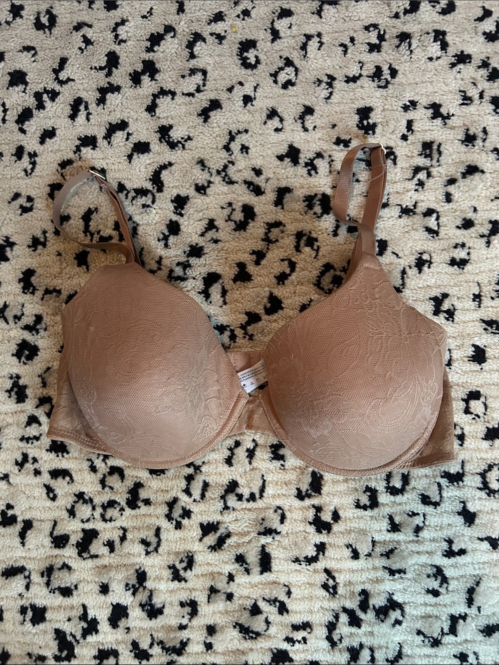 Natori Lace-Overlay Underwire Bra - tan